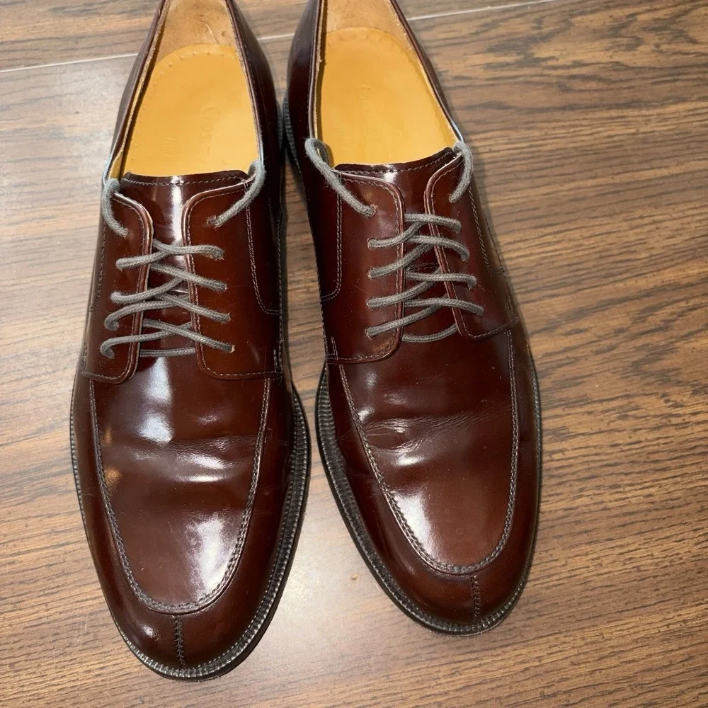 Cole Haan Men's Burgundy Cordovan Leather Split Toe Oxford Dress Shoe Size 9.5‎